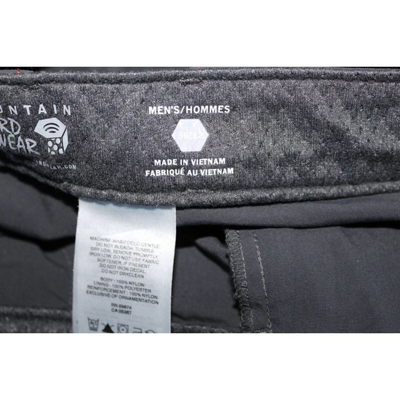 Mountain Hardwear Portino Cargo Hiking Shorts Gray Men's Size 36 / 12 H14756 - Picture 8 of 8